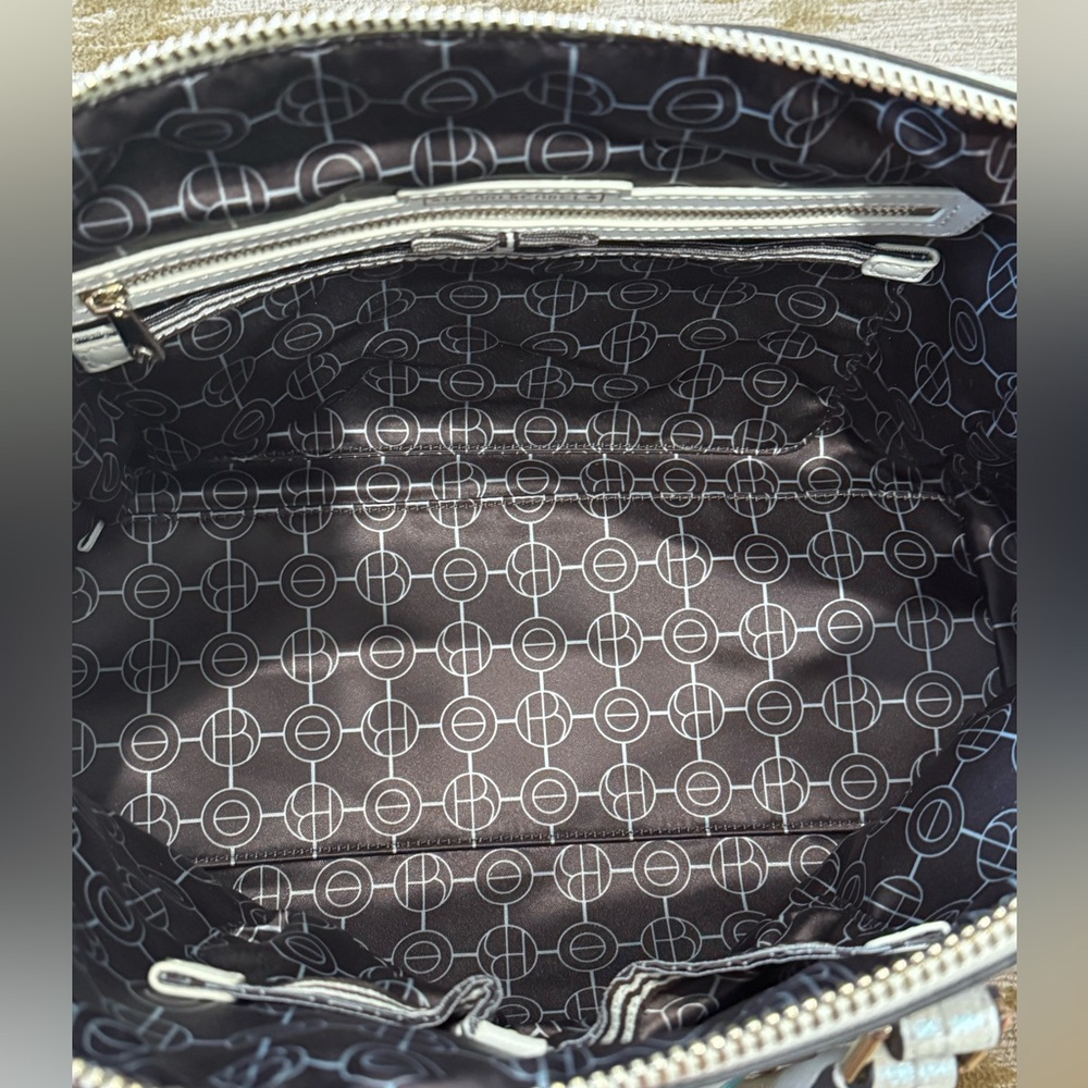 henri bendel West 57th Satchel Iridescent with Green Flowers NWT - Picture 8 of 8